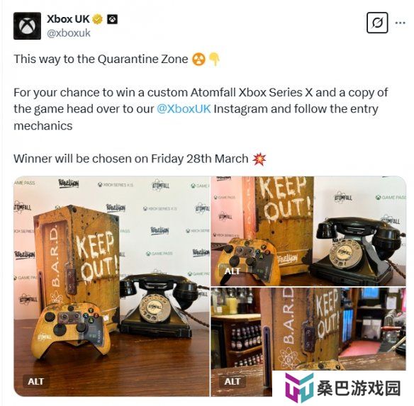 Xbox官方推出《原子陨落》主题XXS主机！参与抽取获取